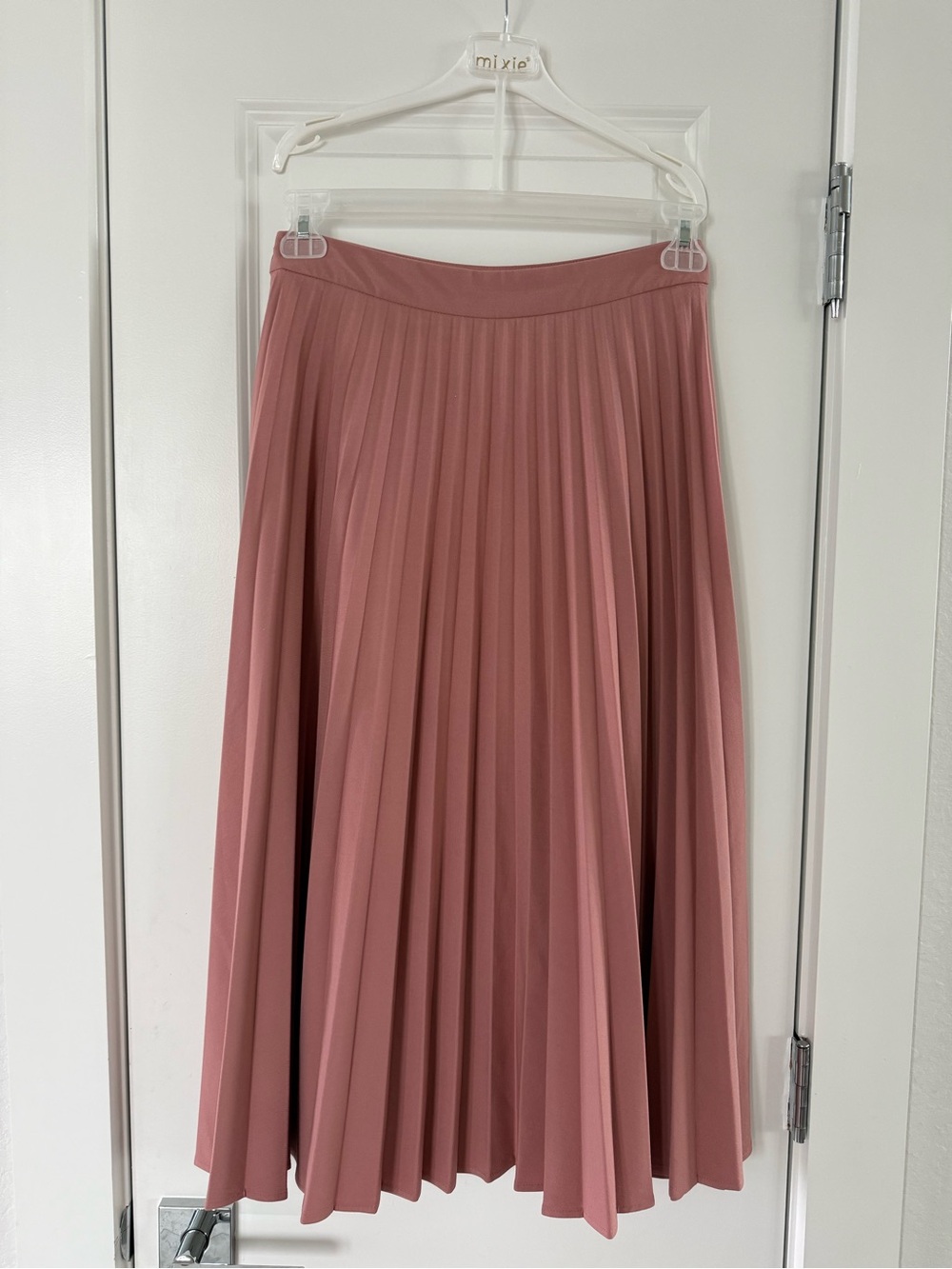 stradivarius Pleated Midi Skirt - Dusty Rose